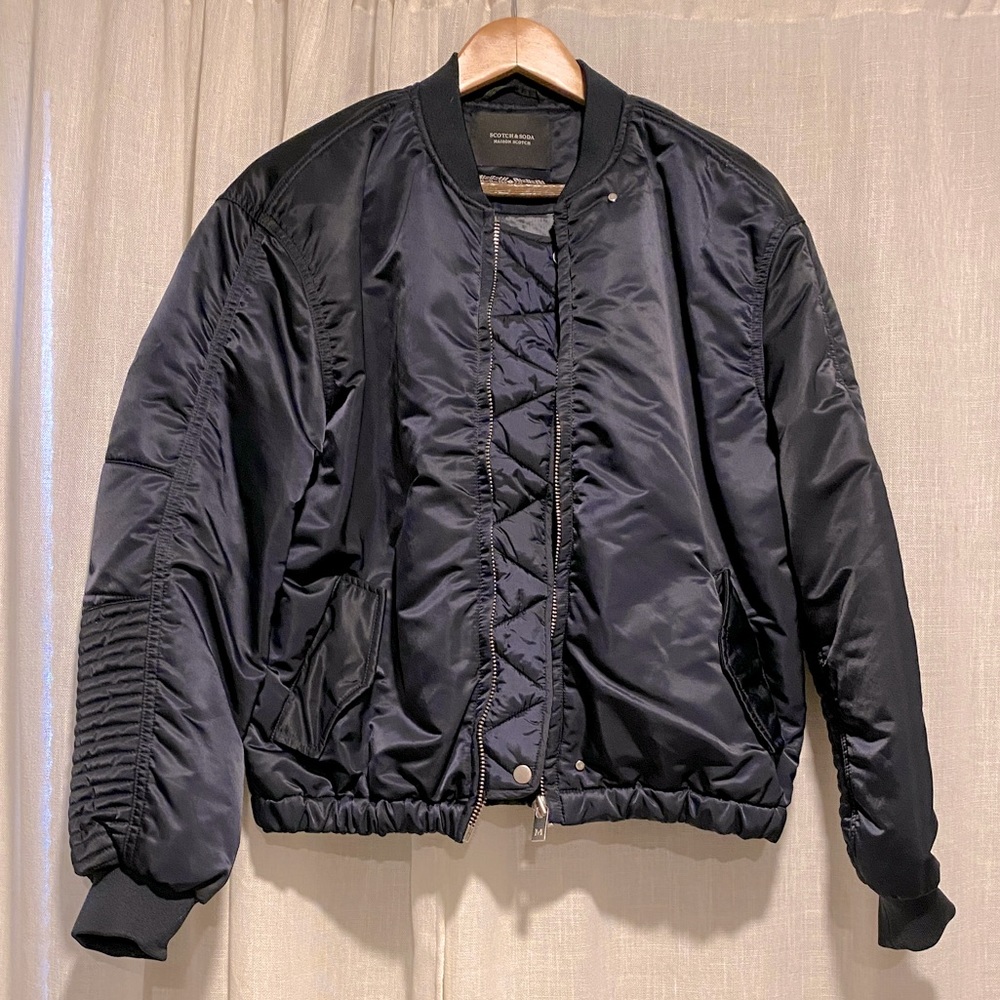 Scotch & Soda Bomber Jacket Satin | Navy | Size M